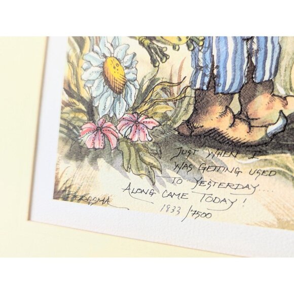 Pair of Limited Edition 1981 Jody Bergsma Lithographs Signed Vintage Cottagecore - Picture 6 of 10